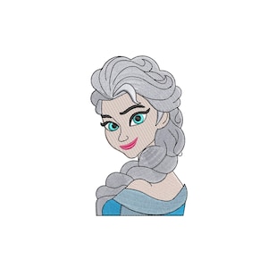 Princess Elsa, Frozen inspired. Machine embroidery design file. Install download. Different sizes