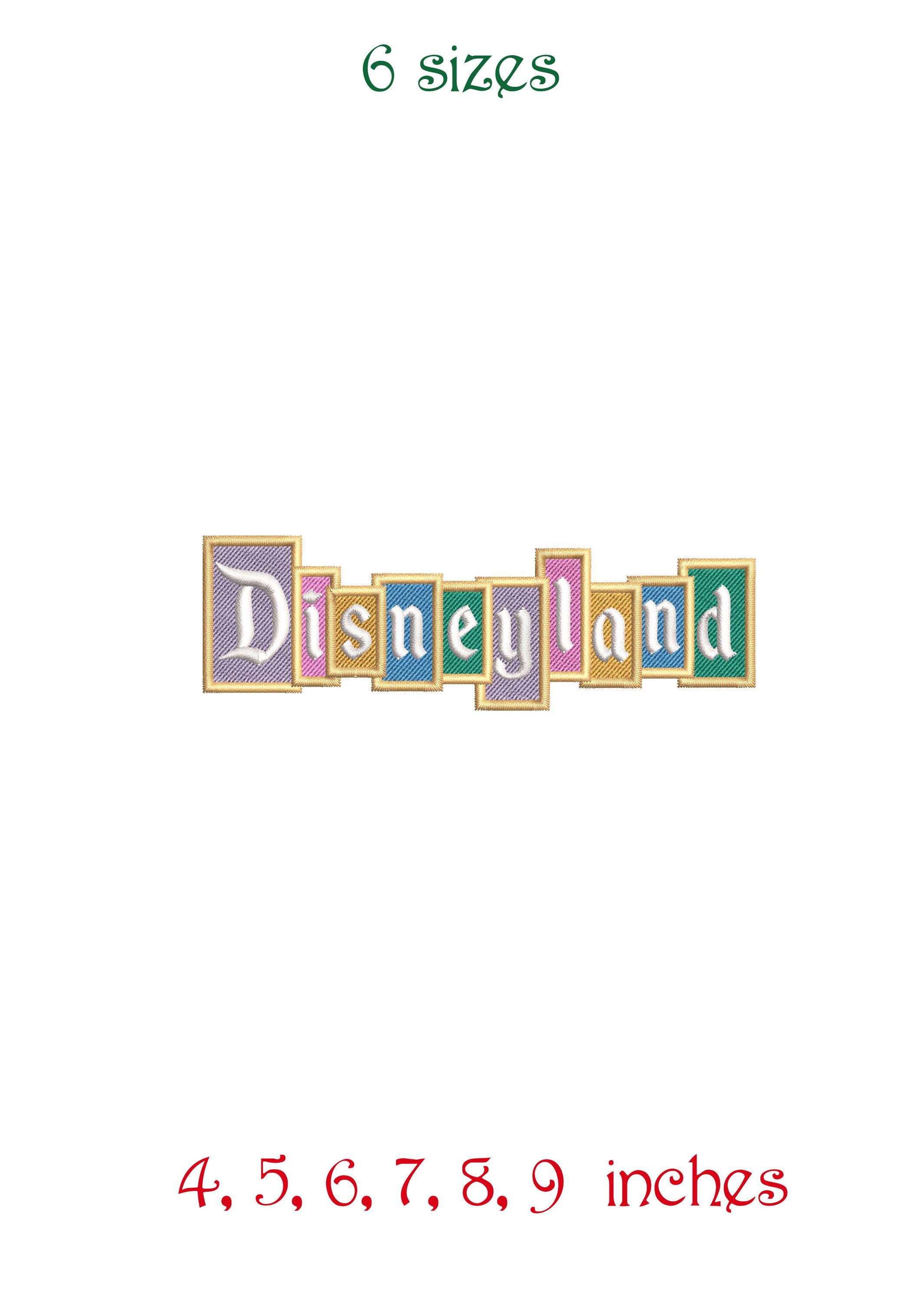 Disneyland inspired. Machine Embroidery Design. Happiest Place on Earth. Magical Park. Install download. Different sizes