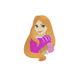 Tangled inspired. Rapunzel. Machine embroidery design file. Install download. Different sizes