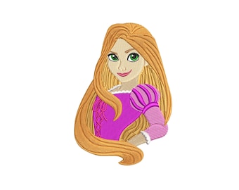 Rapunzel From Tangled Autograph Digital Embroidery Machine Design