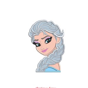 Princess Elsa, Frozen inspired. Machine embroidery design file. Applique. Install download. Different sizes
