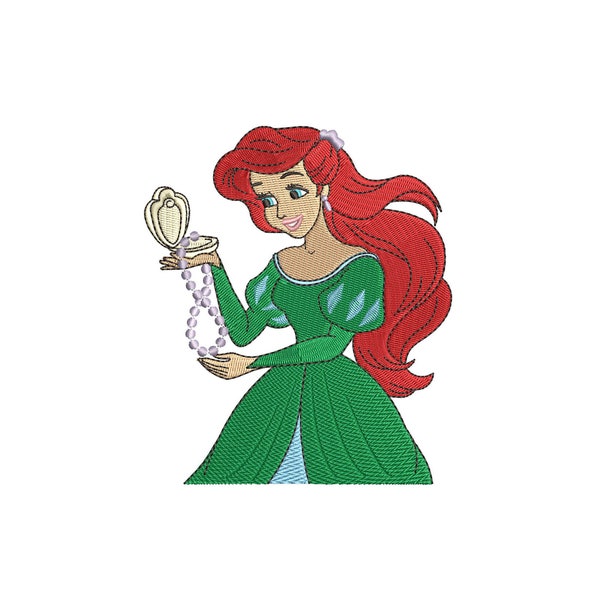 The Little Mermaid inspired. Princess Ariel inspired. Machine embroidery design file. Install download. Different sizes