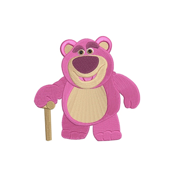 Toy Story Lotso inspired. Machine embroidery design file. Install download. Different sizes