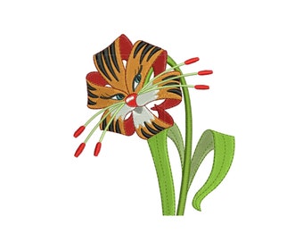 The Flowers From Alice in Wonderland Inspired. Tiger-lily. Machine  Embroidery Design File. Different Sizes. - Etsy