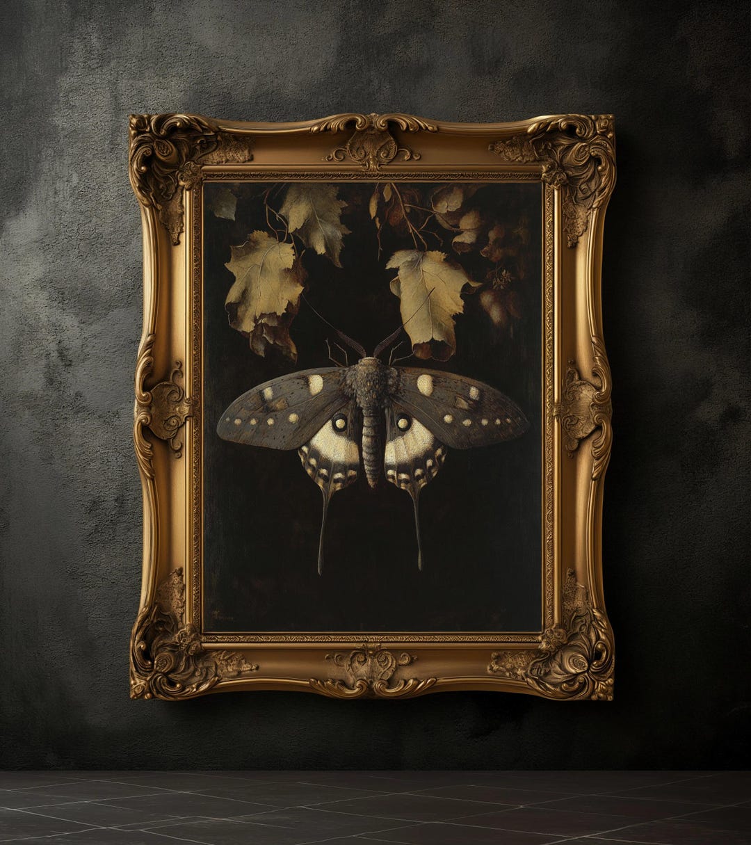 Vintage Moth Poster, Dark Academia Wall Art Print - Etsy