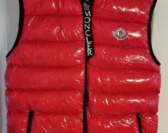 luxury men puffer jacket, red shiny puffer jacket limited edition