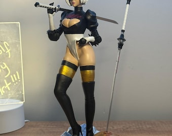 Nier Automata 2B Figurka z żywicy, ręcznie robiona figurka kolekcjonerska (22 cm)