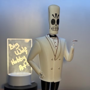 Grim Fandango Manuel Calavera Figure, Hand-Painted