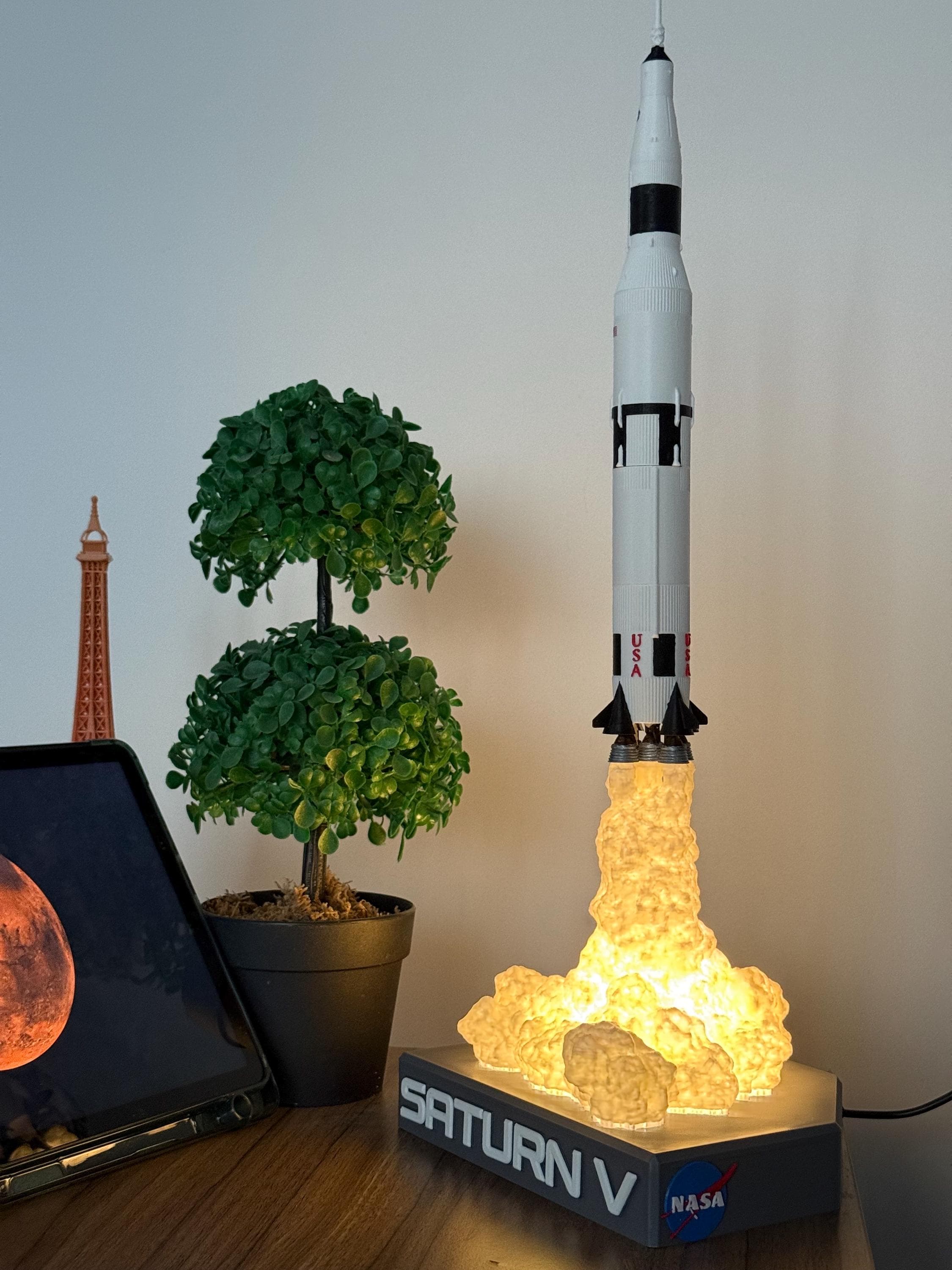 Saturn V Rocket Lamp, Apollo 11, RGB LED With Smoke Effect - Etsy