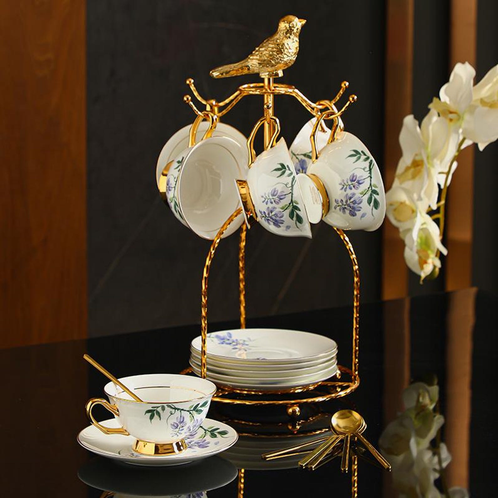 Exquisite Ceramic Tea Set, Exquisite Afternoon Tea Coffee Cup and ...