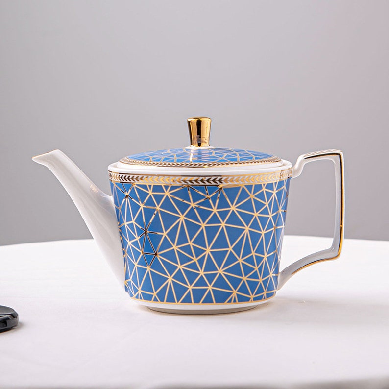Exquisite Ceramic Tea Sets Blue Coffee Sets European Luxury Tea Sets