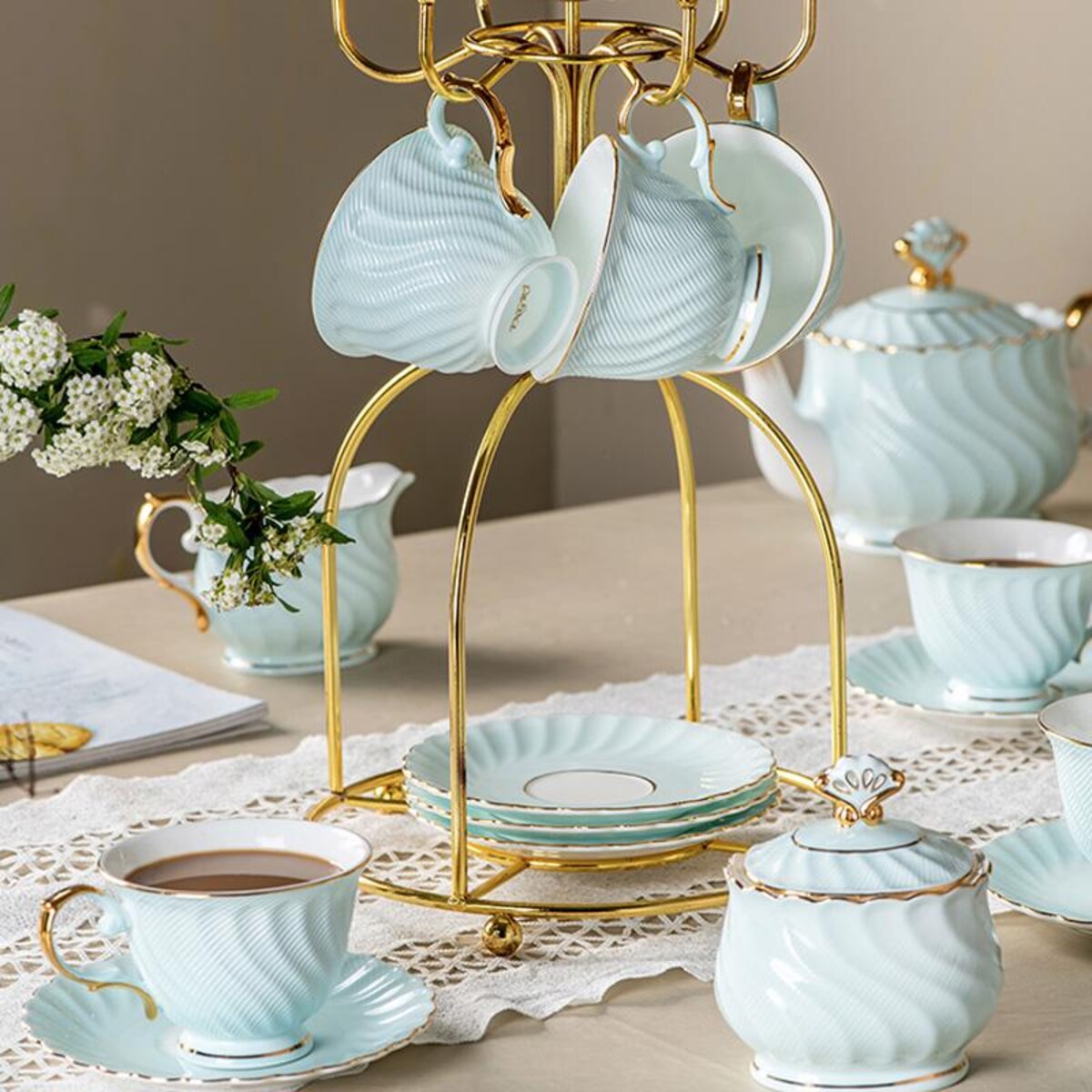 Tea Set — 2/4 Bird Cup Holder