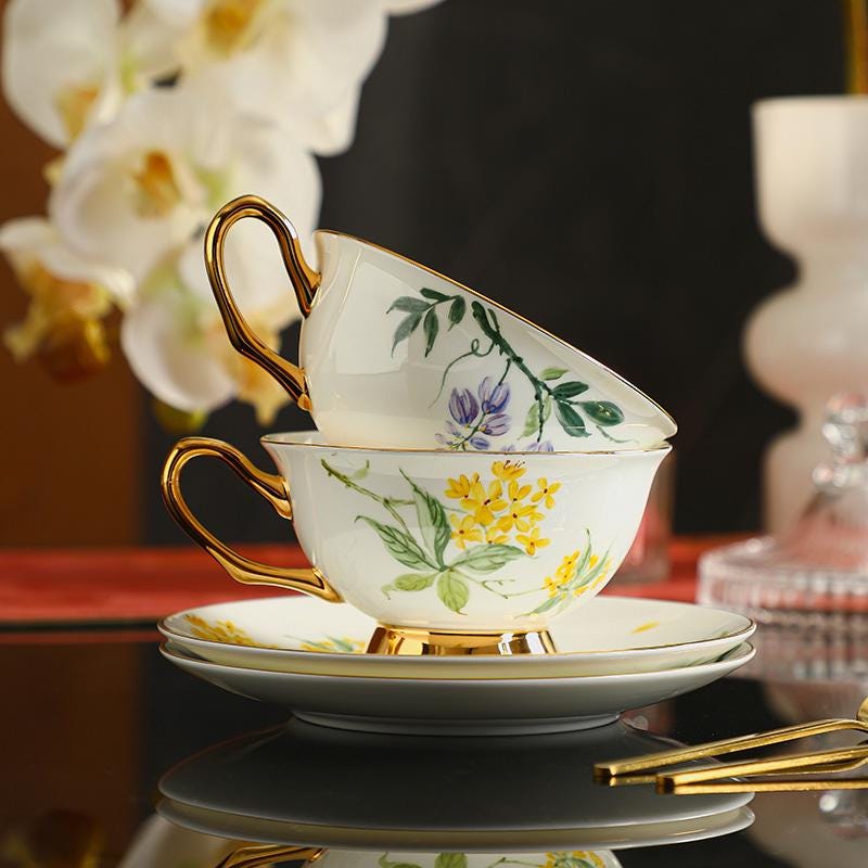 Exquisite Ceramic Tea Set, Exquisite Afternoon Tea Coffee Cup and ...