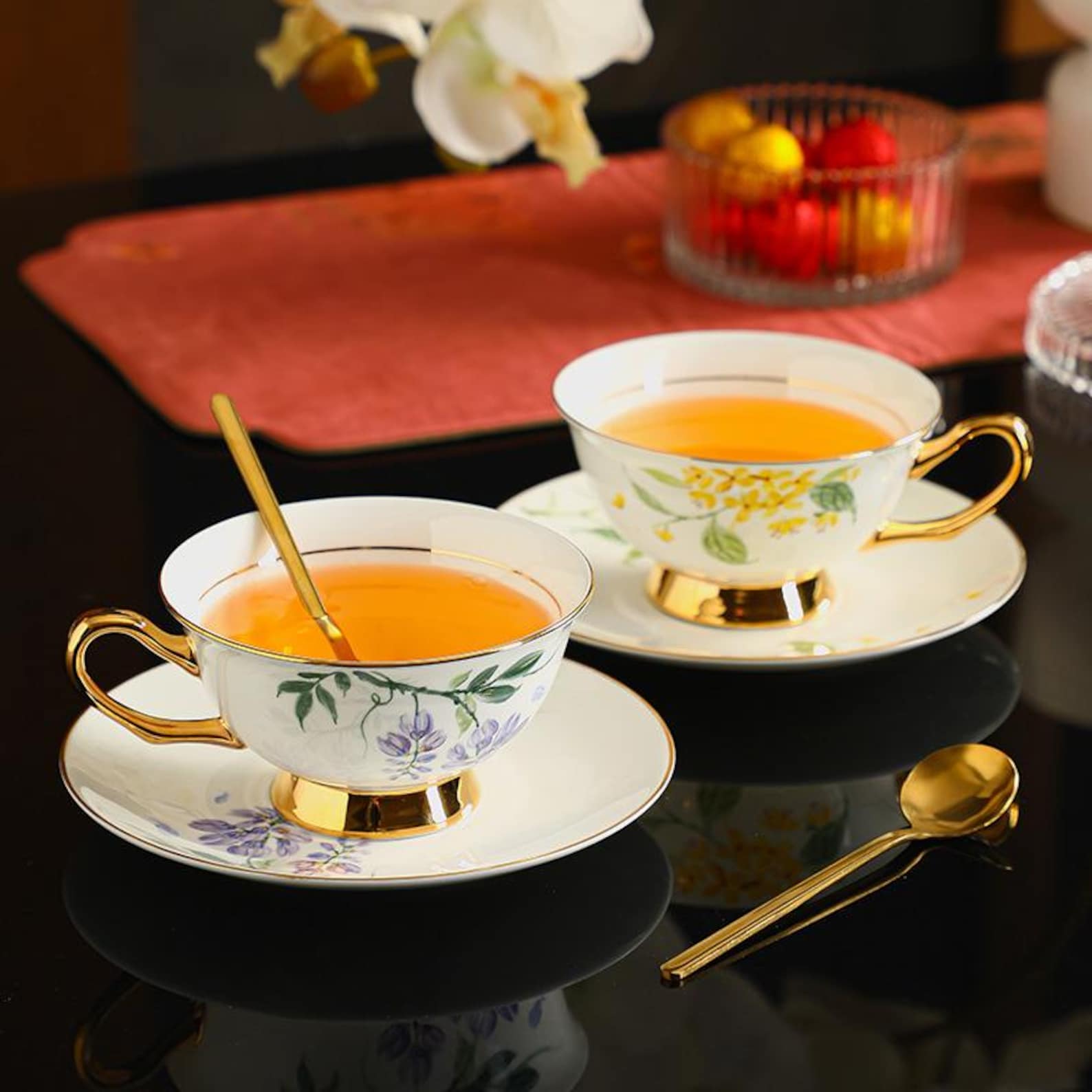Exquisite Ceramic Tea Set, Exquisite Afternoon Tea Coffee Cup and ...