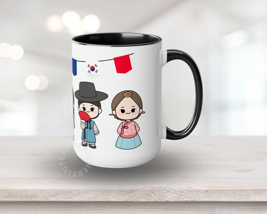 Cute Korean Mug, Korean Cup, South Korean Mug, Korean Gifts, Korea
