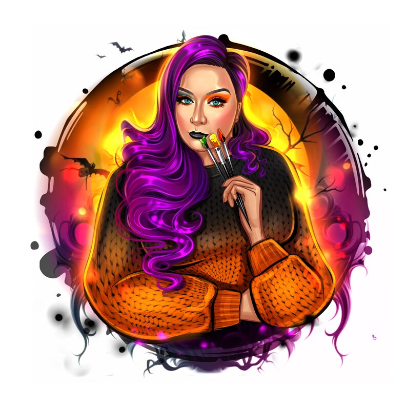 Face Painter Logo Design, Face Painting Logo, Personalized Cartoon Logo