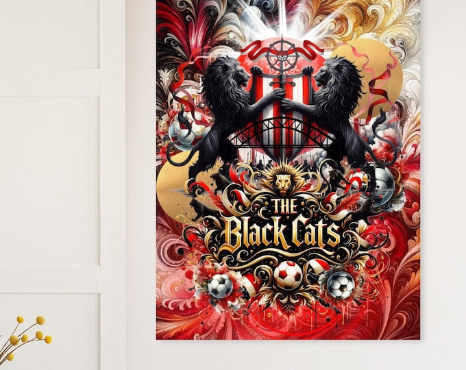 Sunderland FC Inspired Poster - Unframed Premium Matte Art Print - Multiple Sizes Available