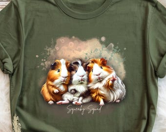 Guinea Pig Cotton T-Shirt, Squeaky Squad Tee