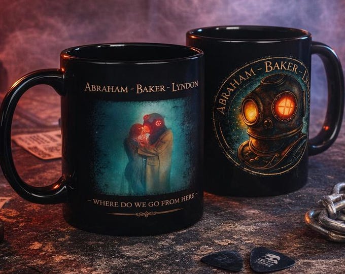 Abraham Baker Lyndon Mug,  Where Do We Go From Here Mug, Prog Rock Music Gift Cup