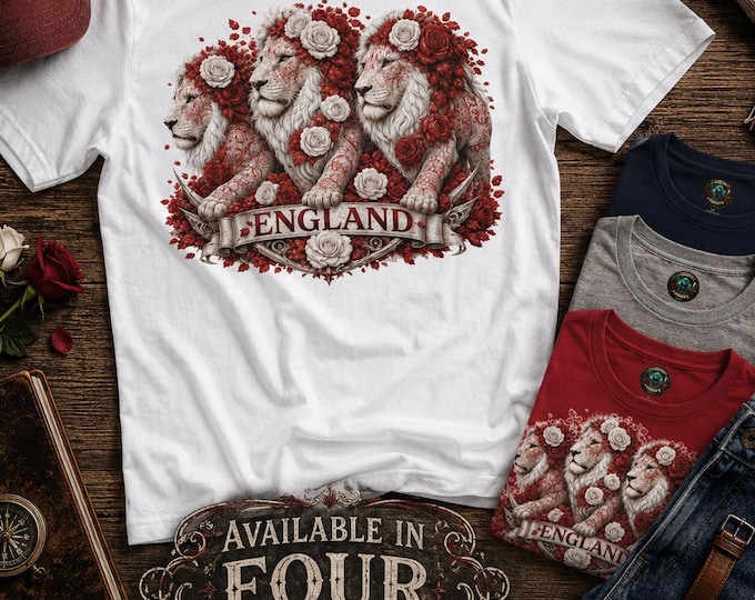 England Football Fan T-Shirt | Three Lions Soccer Tee