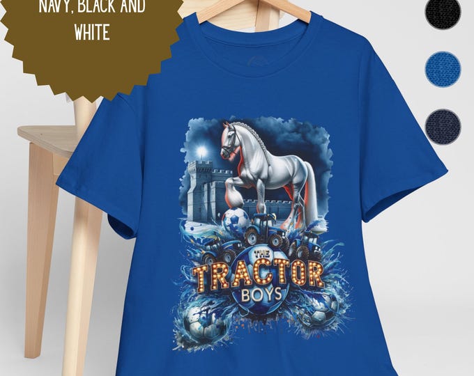 Ipswich T-Shirt | Football Fan Tee | Gift for Ipswich Supporter | Available in Royal Blue, Navy, Black & White | in Sizes Small to 5XL