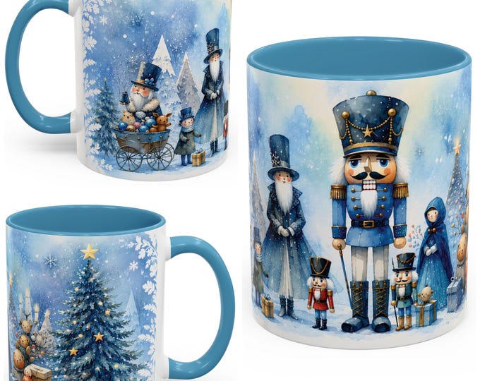 Blue Nutcracker Christmas Mug | Magical Winter Wonderland Gift