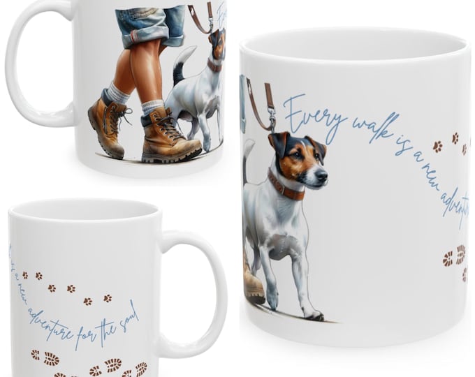 Jack Russell Terrier 11oz Ceramic Coffee Mug – Dog Lover Gift, Tea Mug, Dog Walker Present