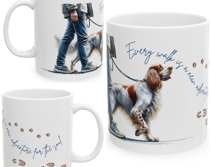 English Setter 11oz Ceramic Coffee Mug – Dog Lover Gift, Tea Mug, Dog Walker Present