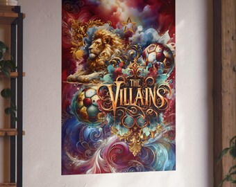 Aston Villa Inspired Fine Art Poster | Unframed Football Club Art Poster | Available in 16 Different Sizes