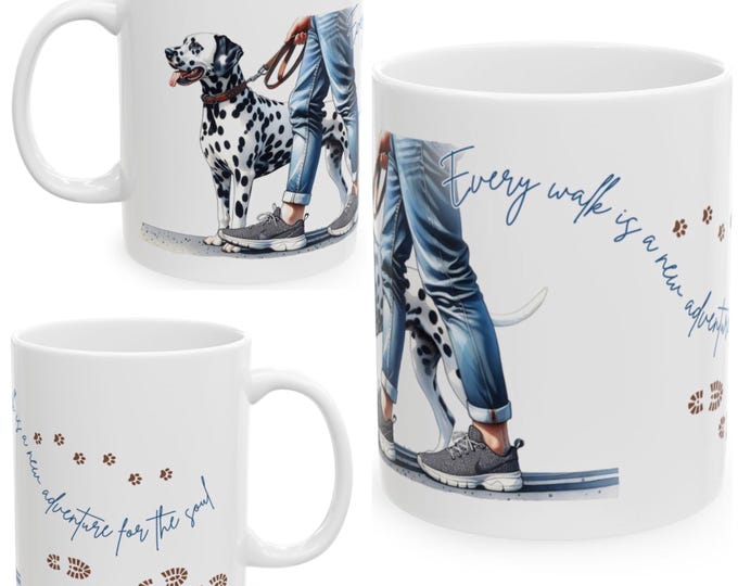 Dalmatian 11oz Ceramic Coffee Mug – Dog Lover Gift, Tea Mug, Dog Walker Present