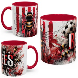 Brentford fan mug – ceramic 11oz mug gift for Bees supporters. Perfect for match-day tea or coffee. Ideal birthday or Christmas present.