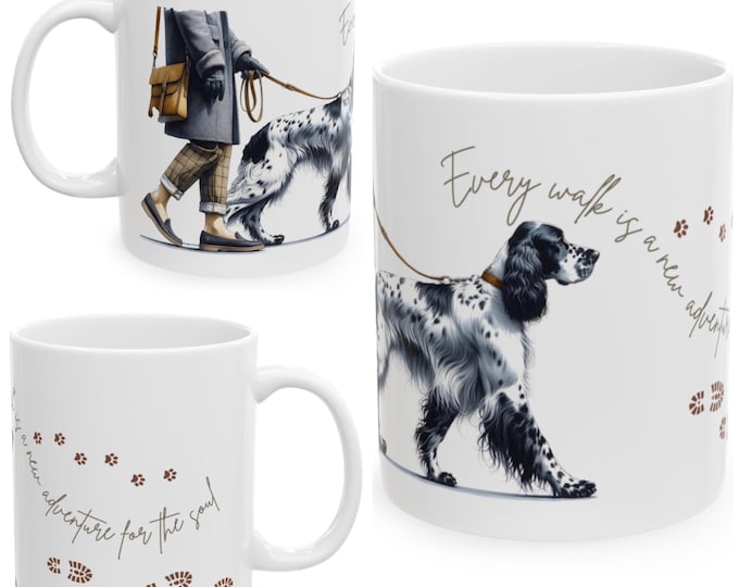 English Setter 11oz Ceramic Coffee Mug – Dog Lover Gift, Tea Mug, Dog Walker Present