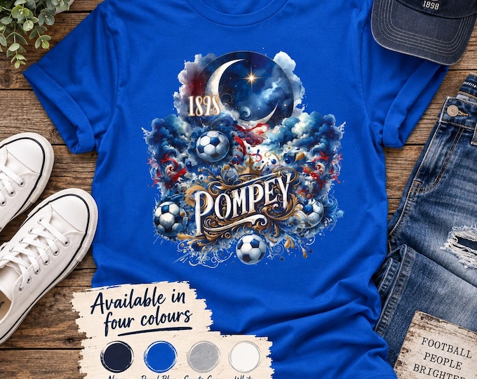 Portsmouth FC T-Shirt | The Pompey Football Fan Tee (Heavy Cotton)