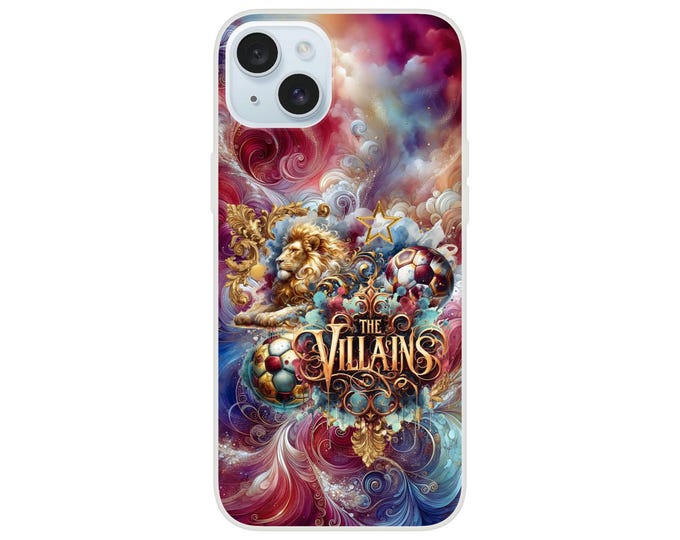 Aston Villa Inspired Clear Flexi iPhone Case Available in 32 iPhone Model Variations