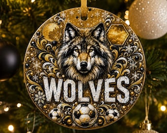 Wolves Christmas Ornament | Wolverhampton Wanderers Football Fan Gift