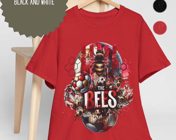 Brentford Fan T-Shirt | Football Fan Tee | Gift for Brentford Supporter, Available in Red, Black & White in Sizes Small to 5XL