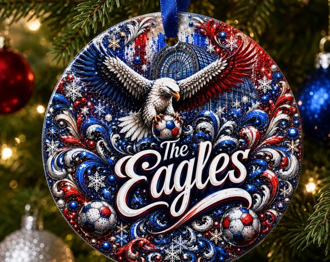 Crystal Palace Christmas Ornament | Eagles Football Fan Gift Ceramic Decoration