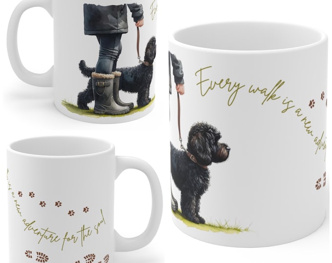 Black Cockapoo 11oz Ceramic Coffee Mug – Dog Lover Gift, Tea Mug, Dog Walker Present