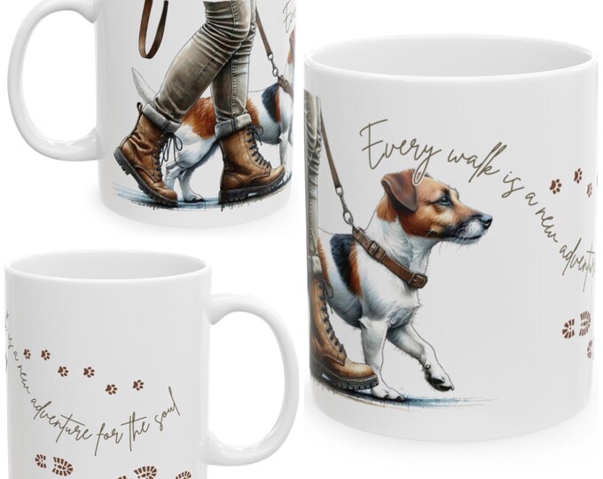 Jack Russell Terrier 11oz Ceramic Coffee Mug – Dog Lover Gift, Tea Mug, Dog Walker Present