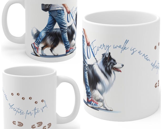 Border Collie 11oz Ceramic Coffee Mug – Dog Lover Gift, Tea Mug, Dog Walker Present