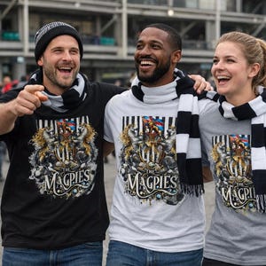 Newcastle T-Shirt | Football Fan Tee | Gift for Newcastle Supporter | Available Grey, Black & White | Sizes Small to 5XL image 2
