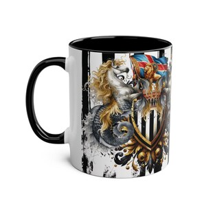 ニューカッスル・ユナイテッド マグカップ - ブラック＆ホワイト トゥーンアーミー、NUFCギフト 画像 8