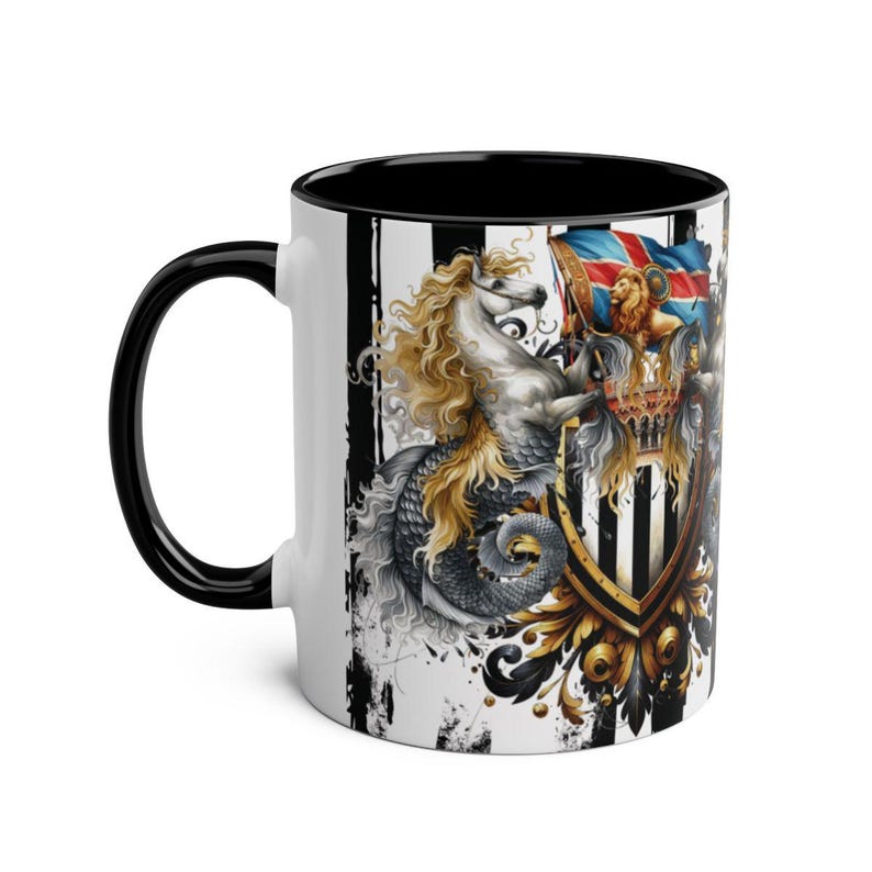 ニューカッスル・ユナイテッド マグカップ - ブラック＆ホワイト トゥーンアーミー、NUFCギフト 画像 8