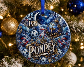 Portsmouth Christmas Ornament | Pompey Football Fan Gift Ceramic Decoration