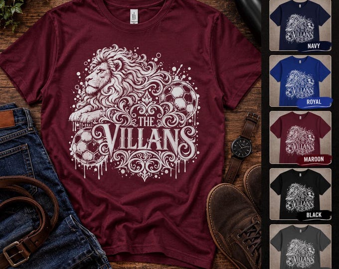 Aston Villa Inspired T-Shirt | The Villans | Football Fan Gift