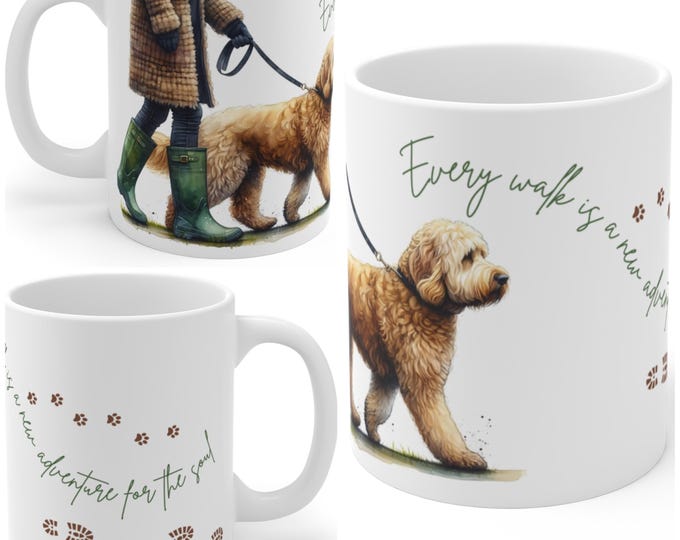 Golden Labradoodle 11oz Ceramic Coffee Mug – Dog Lover Gift, Tea Mug, Dog Walker Present