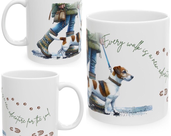 Jack Russell Terrier 11oz Ceramic Coffee Mug – Dog Lover Gift, Tea Mug, Dog Walker Present