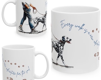 Dalmatian 11oz Ceramic Coffee Mug – Dog Lover Gift, Tea Mug, Dog Walker Present