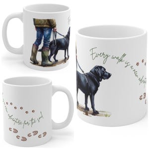 Schwarzer Labrador 11oz Keramik Kaffeebecher - Geschenk für Hundeliebhaber, Teebecher, Hundeliebhaber Geschenk