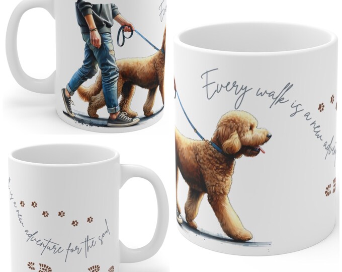 Golden Labradoodle 11oz Ceramic Coffee Mug – Dog Lover Gift, Tea Mug, Dog Walker Present